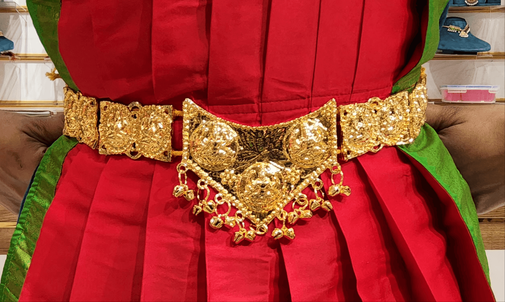 Lakshmi Belt | Copper | for Bharatnatyam and Kuchipidi - Hip Belt