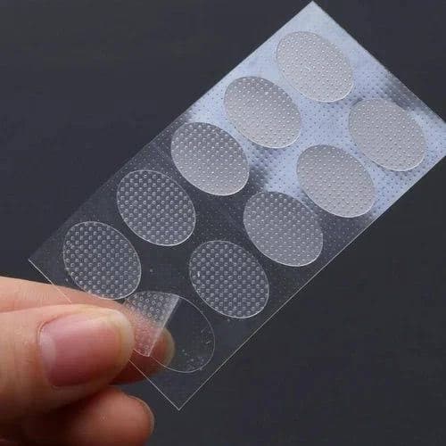 Ear Lobe Patch: Invisible earring support stickers prevent drooping & damage, 50 count.