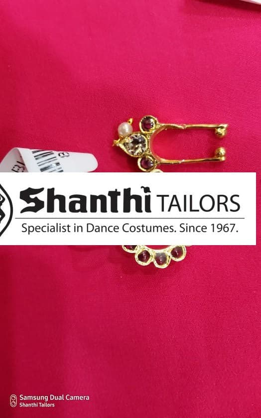 Nathu Bullaku Nose Pin Original Temple Jewellery. Side nose pin, Indian jewelry for dancers.