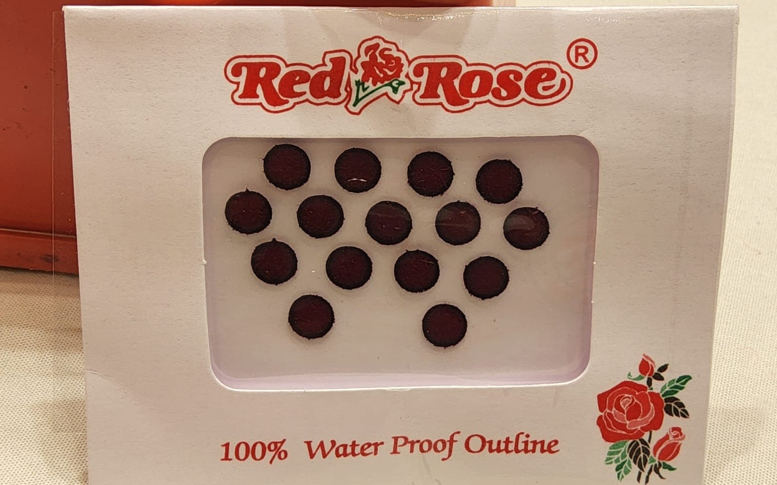 Short Round Maroon Bindi for dance performance. Pack of 12, Bharatanatyam accessories