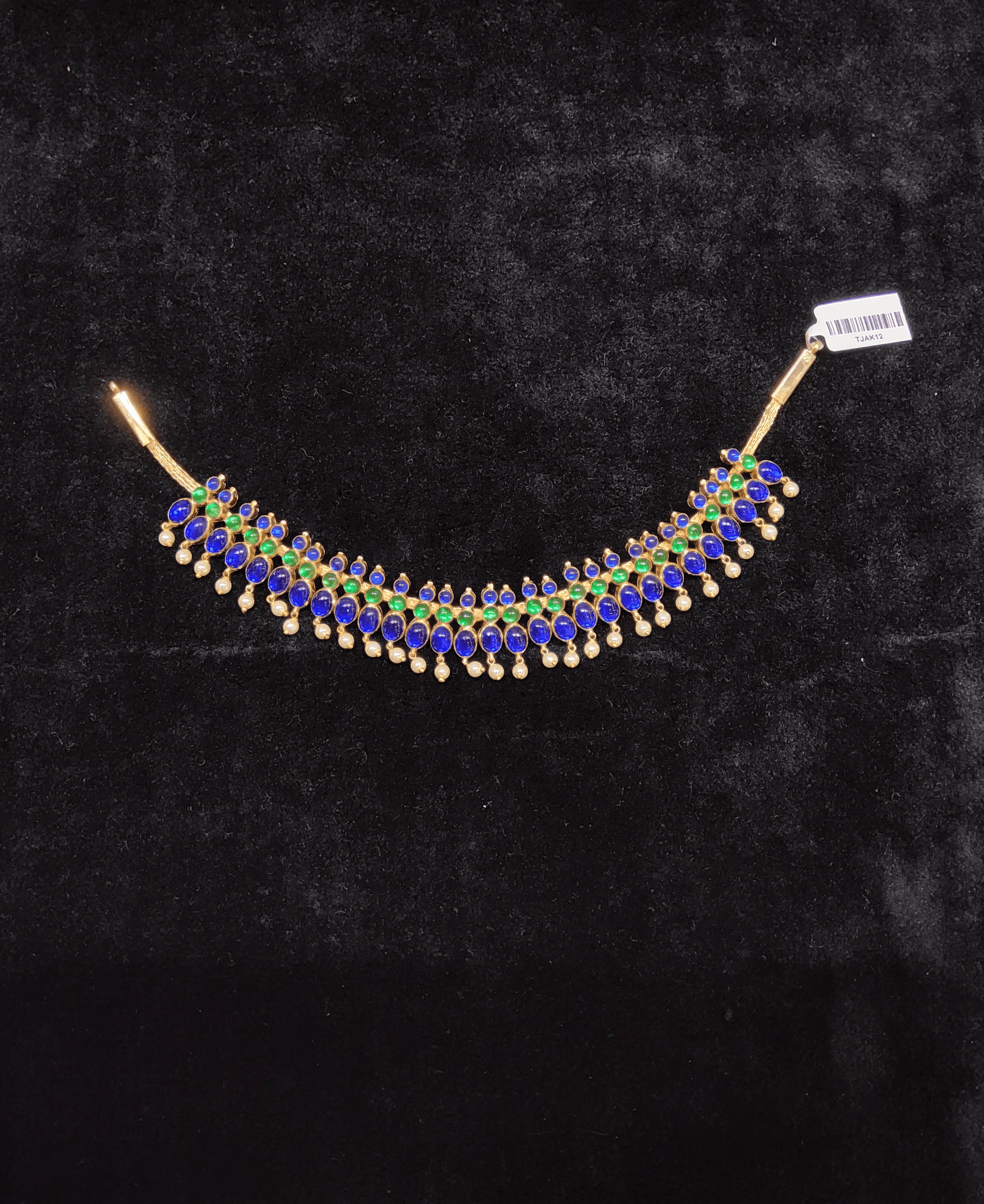 3 STONE Blue Necklace | Original Temple Jewellery