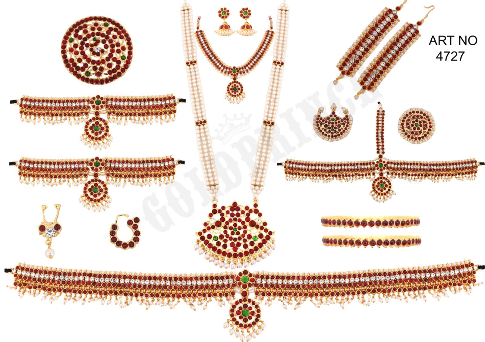 Soundarya Full set jewellery | Imitation Dance Jewellery | ART 4727