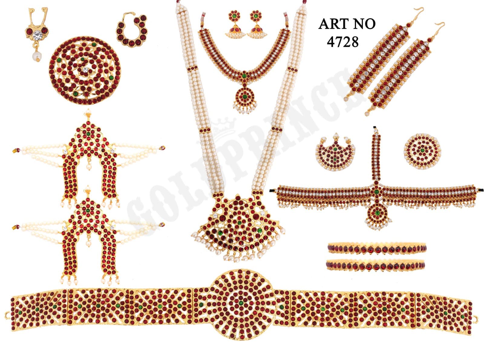 Soundarya Full set jewellery | Imitation Dance Jewellery | ART 4728