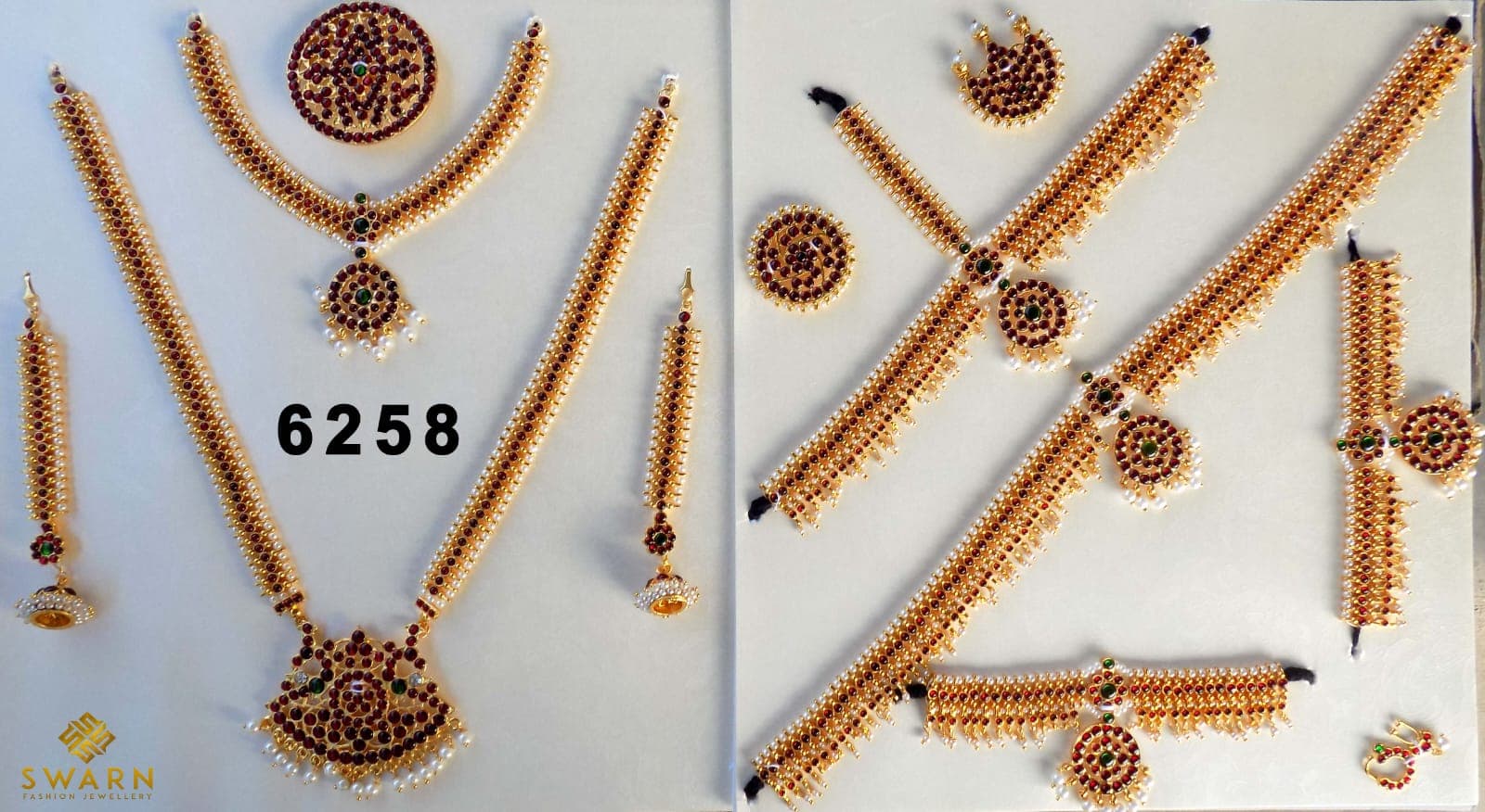 Pearls with full set | 6258 - Jewelllery set
