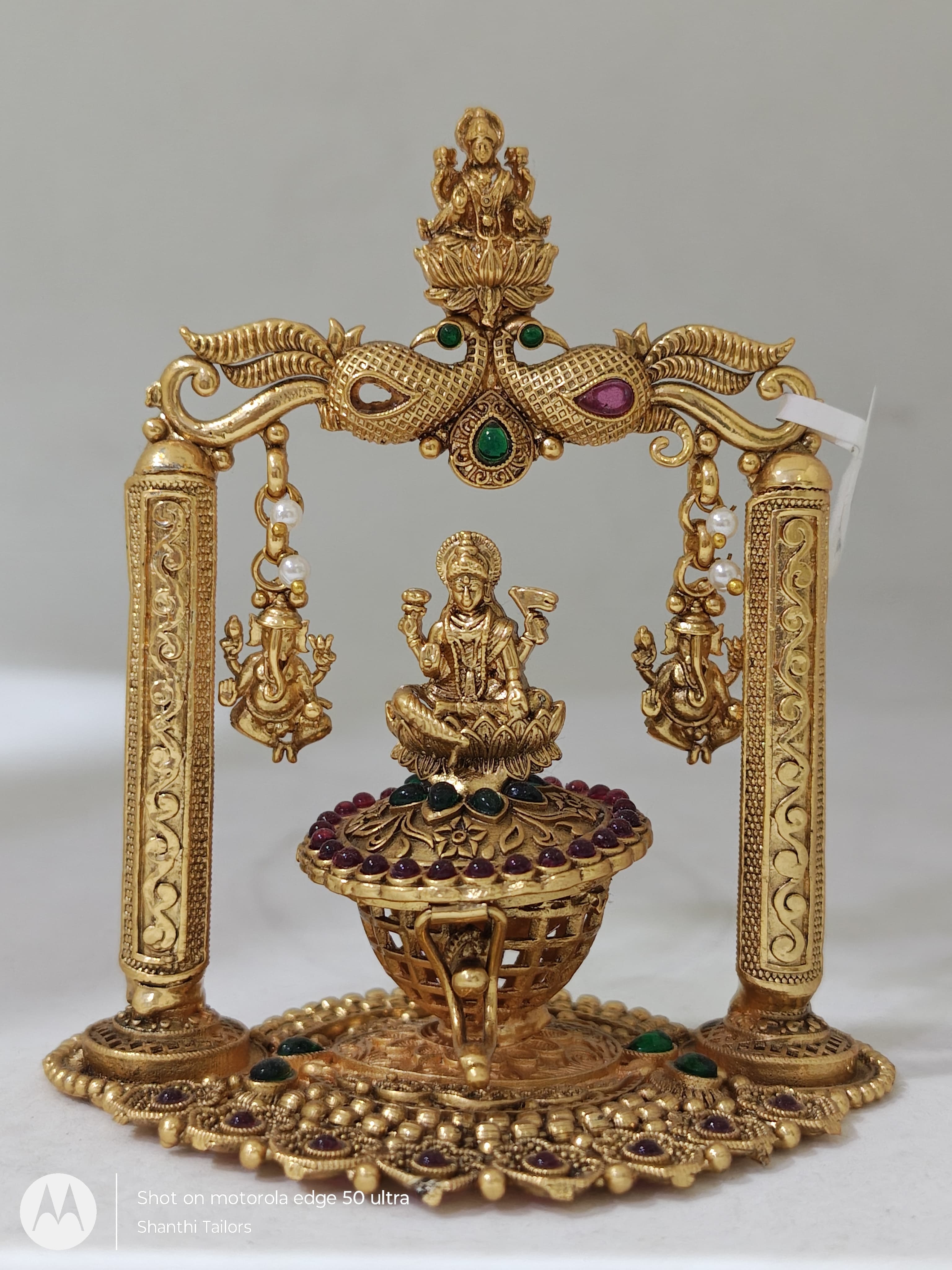 Sindoor Box - side view showing elegant shape. Ideal for Hindu weddings and festivals.