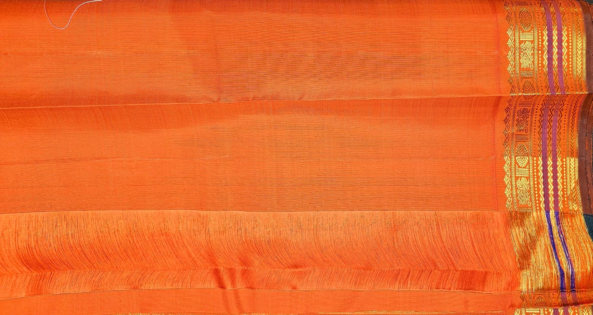 Green with Orange  | Kanchipuram Silk Saree | Arangetram |  SVO45