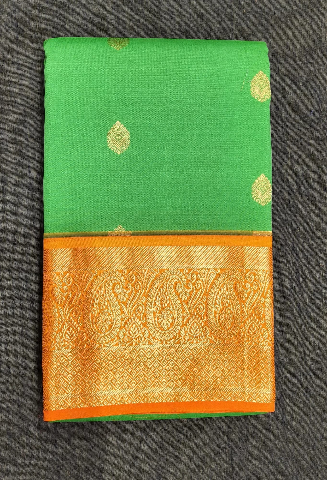 Green with Orange | Silk Saree | STPL49