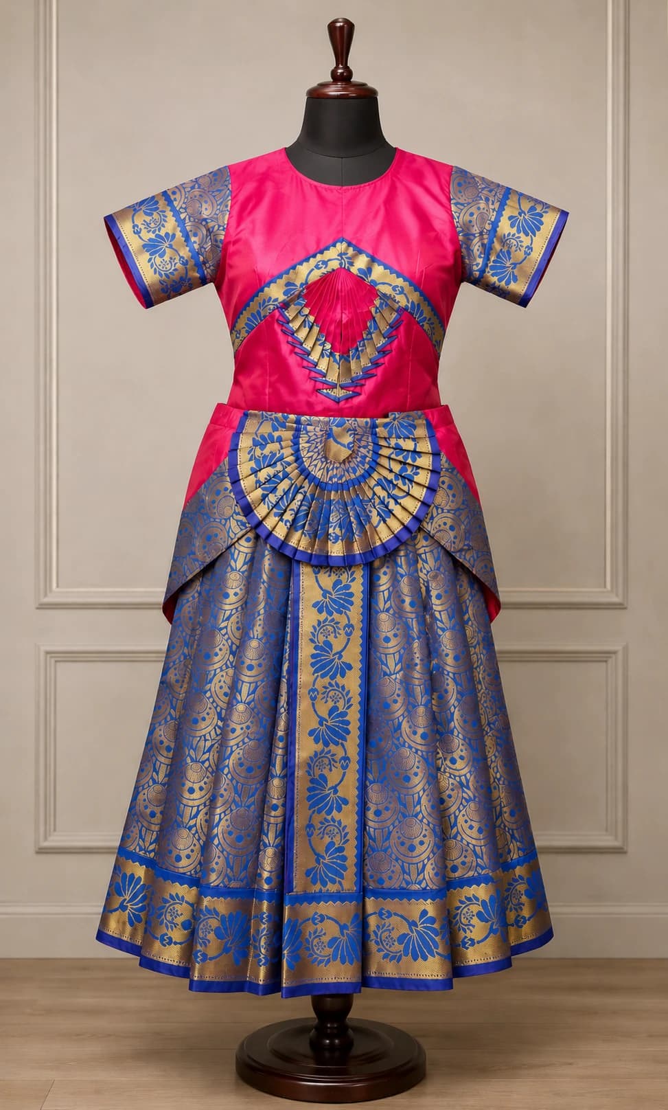 Pink w Blue | Pavadai Costume For Kids | Readymade