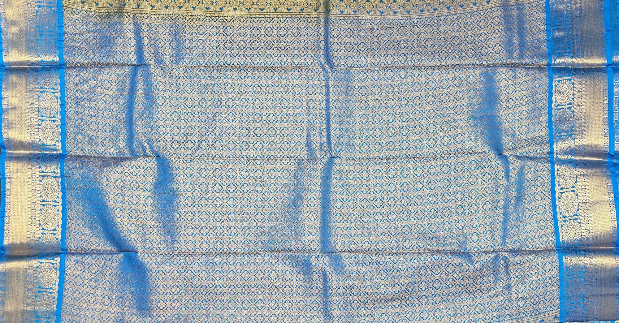 Green with Blue | Margam Saree