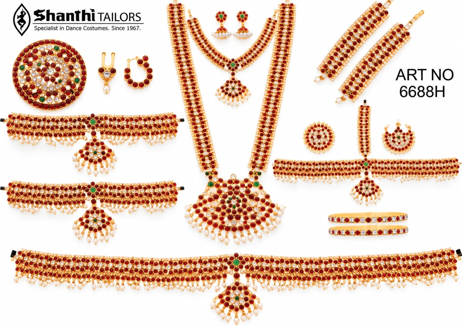 Soundarya Full set jewellery | Imitation Dance Jewellery | ART 6688H