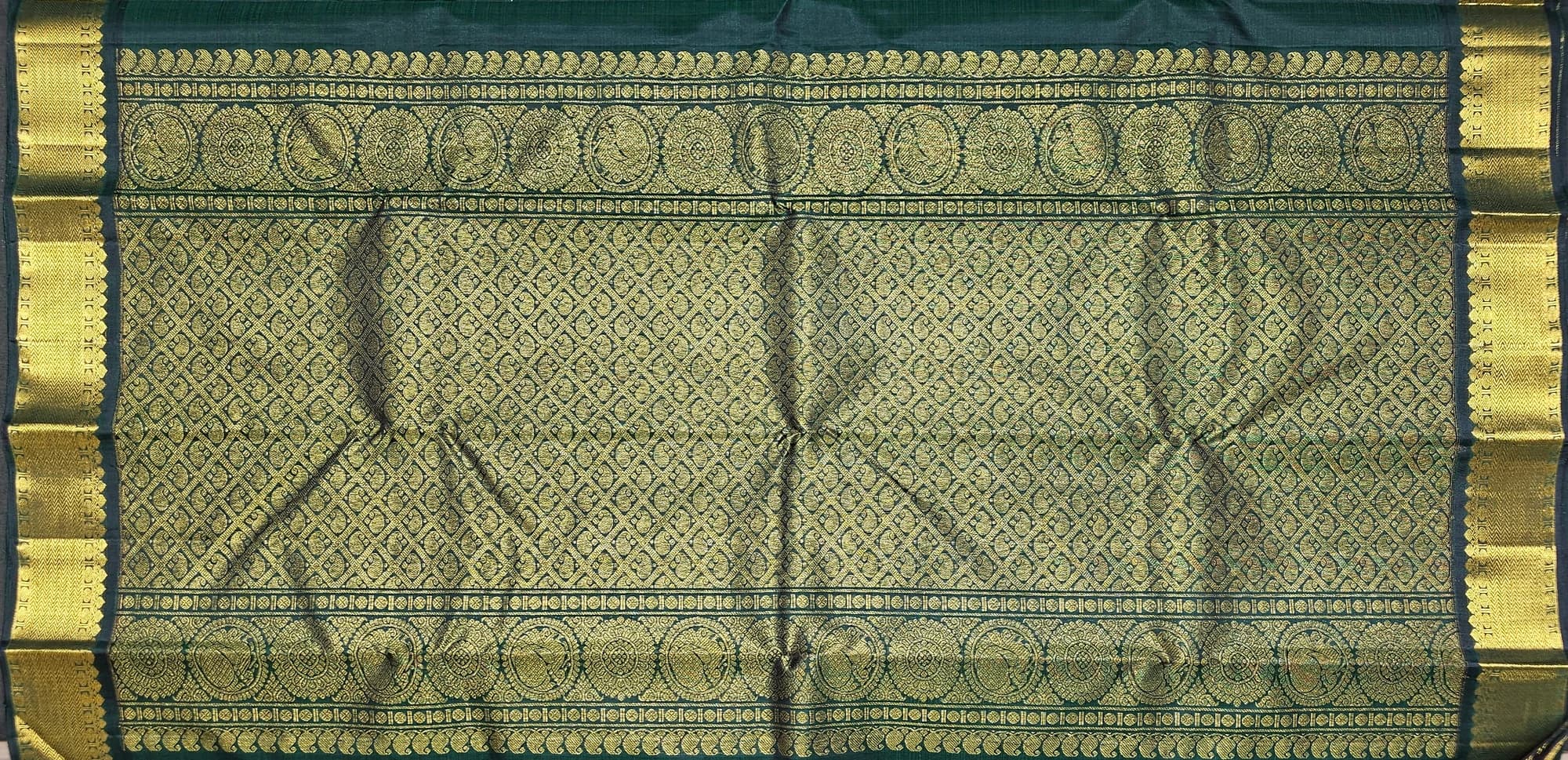 Yellow w Green | Kanchipuram Silk Saree | SBS43