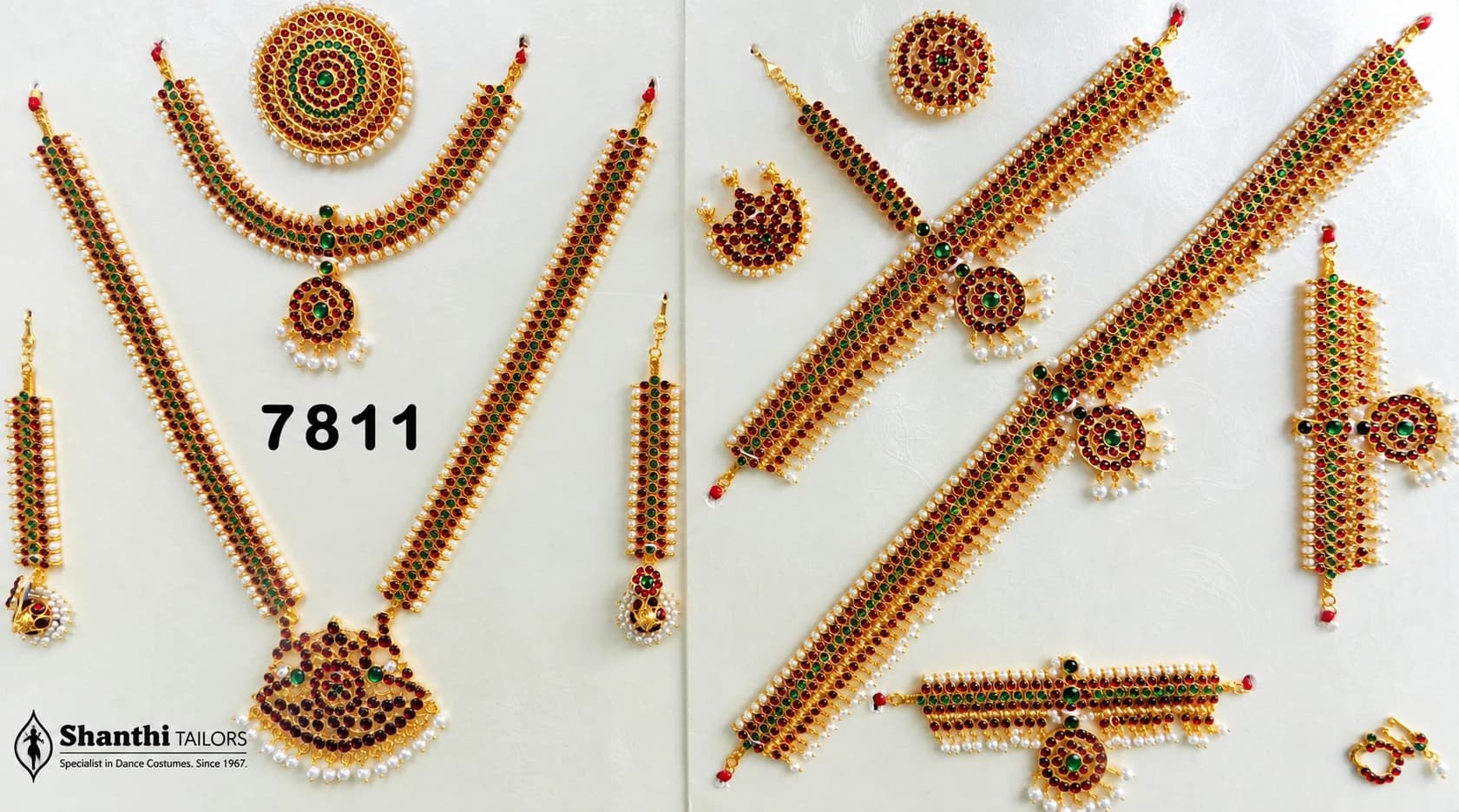 Soundarya Full set jewellery | Imitation Dance Jewellery | 7811