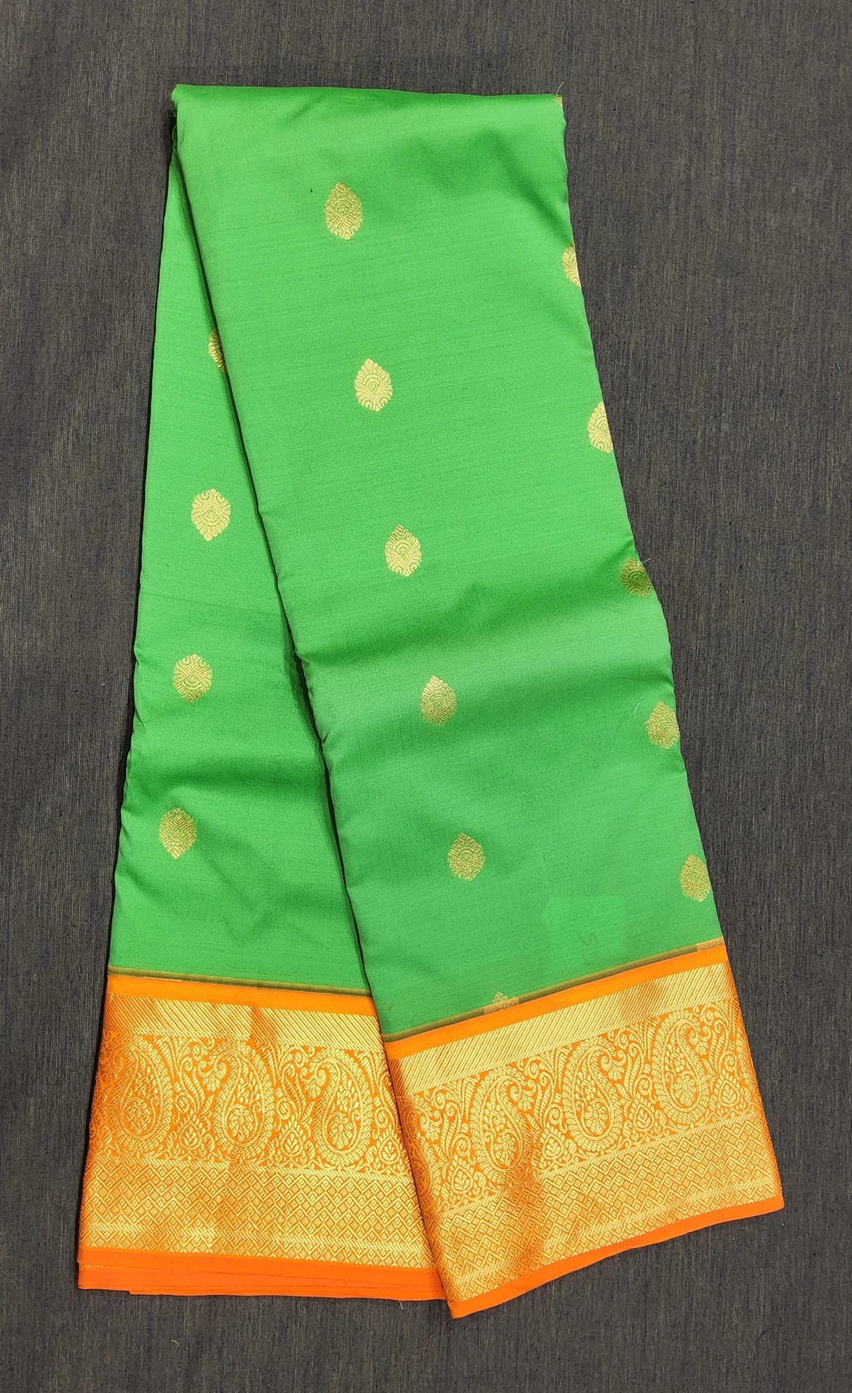 Green with Orange | Silk Saree | STPL49