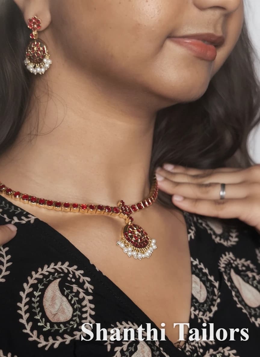 Choker with Earrings | Copper Jewellery