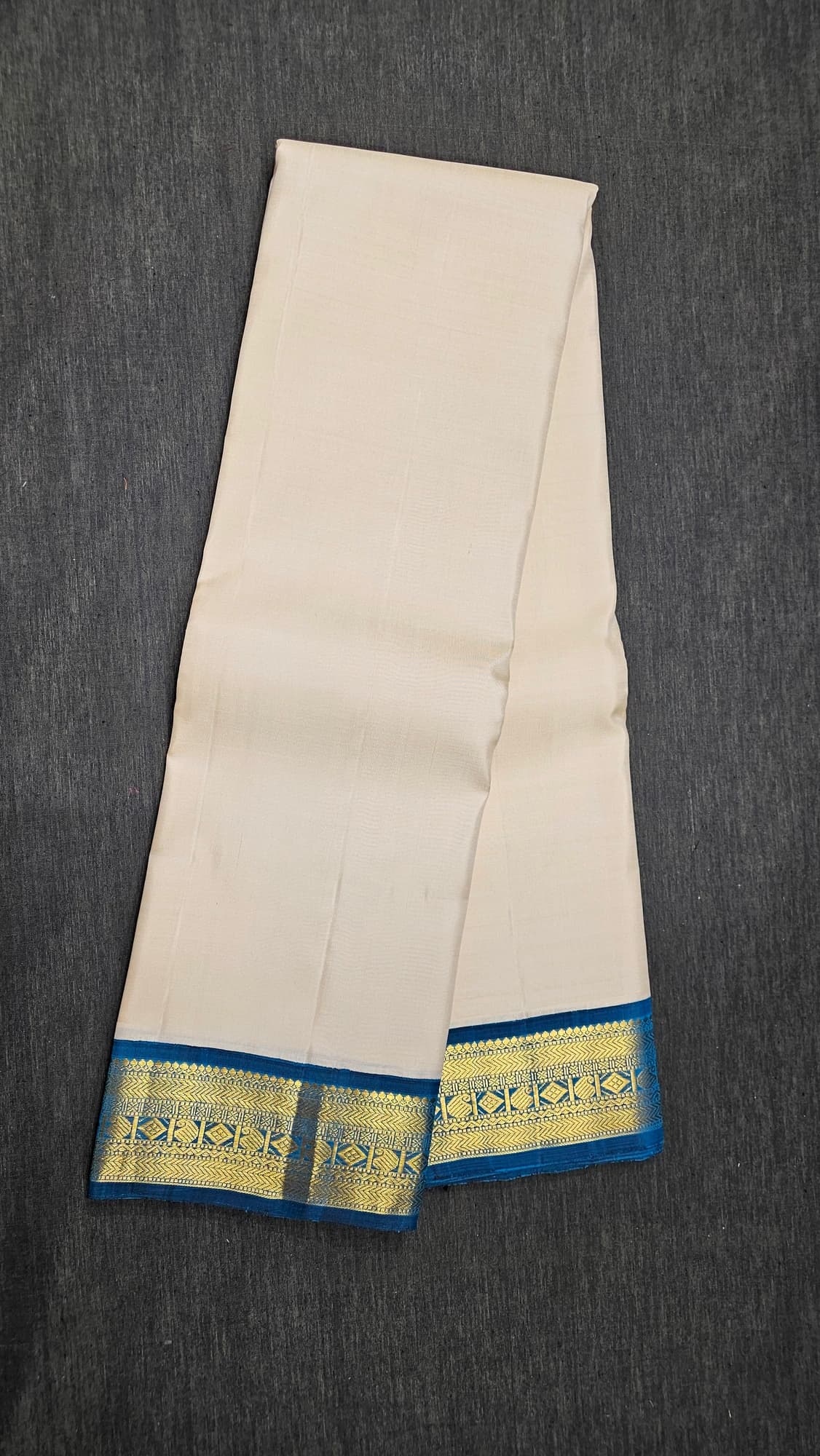 Off White with Blue | Kanchipuram Silk Saree | Arangetram | SBS36