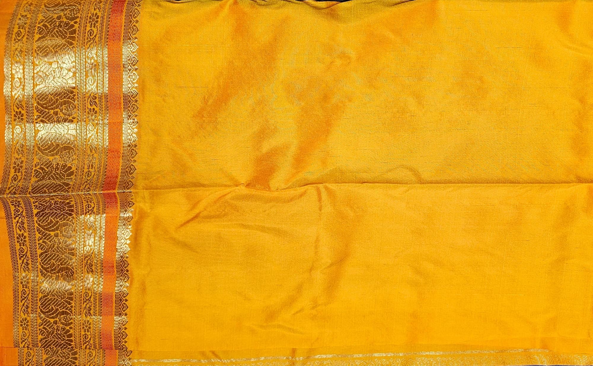 Black w Orange |  Dharmavaram Silk Saree