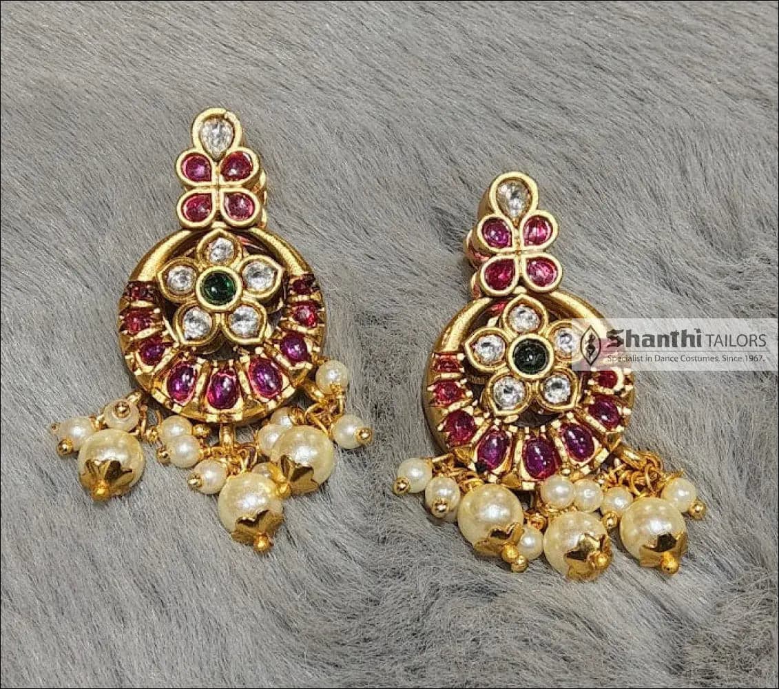 Chakra Pearl Necklace Elegant Copper Temple Jewelry Dance Costumes