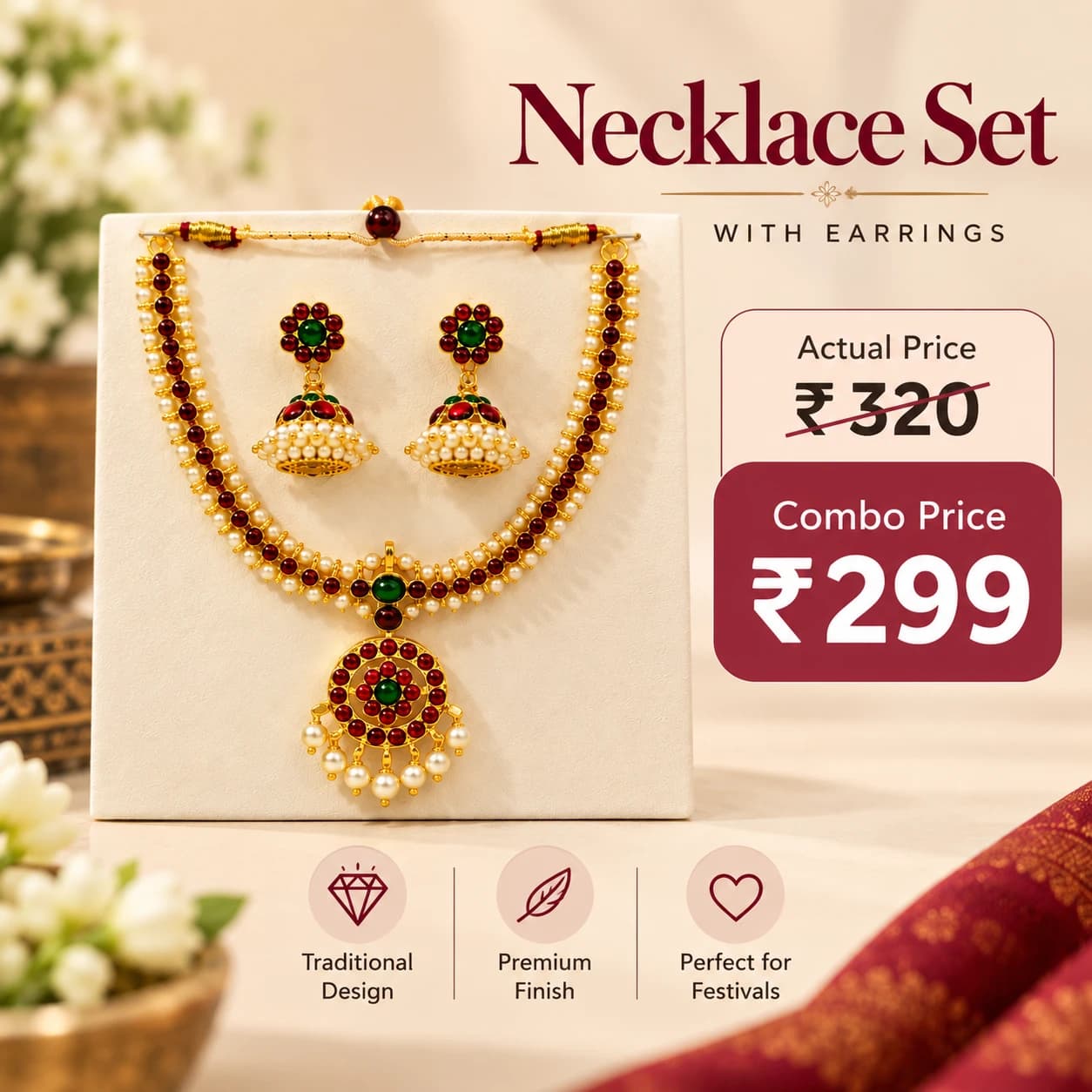 Necklace w Earrings | Imitation Jewellery | Combo's
