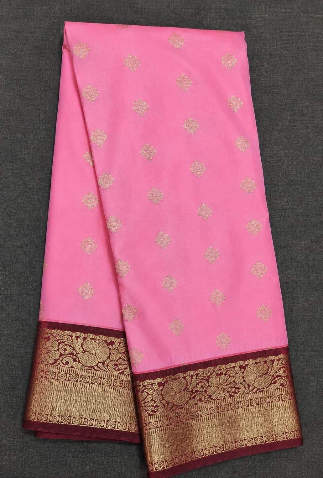 Pink with Maroon | Margam Saree