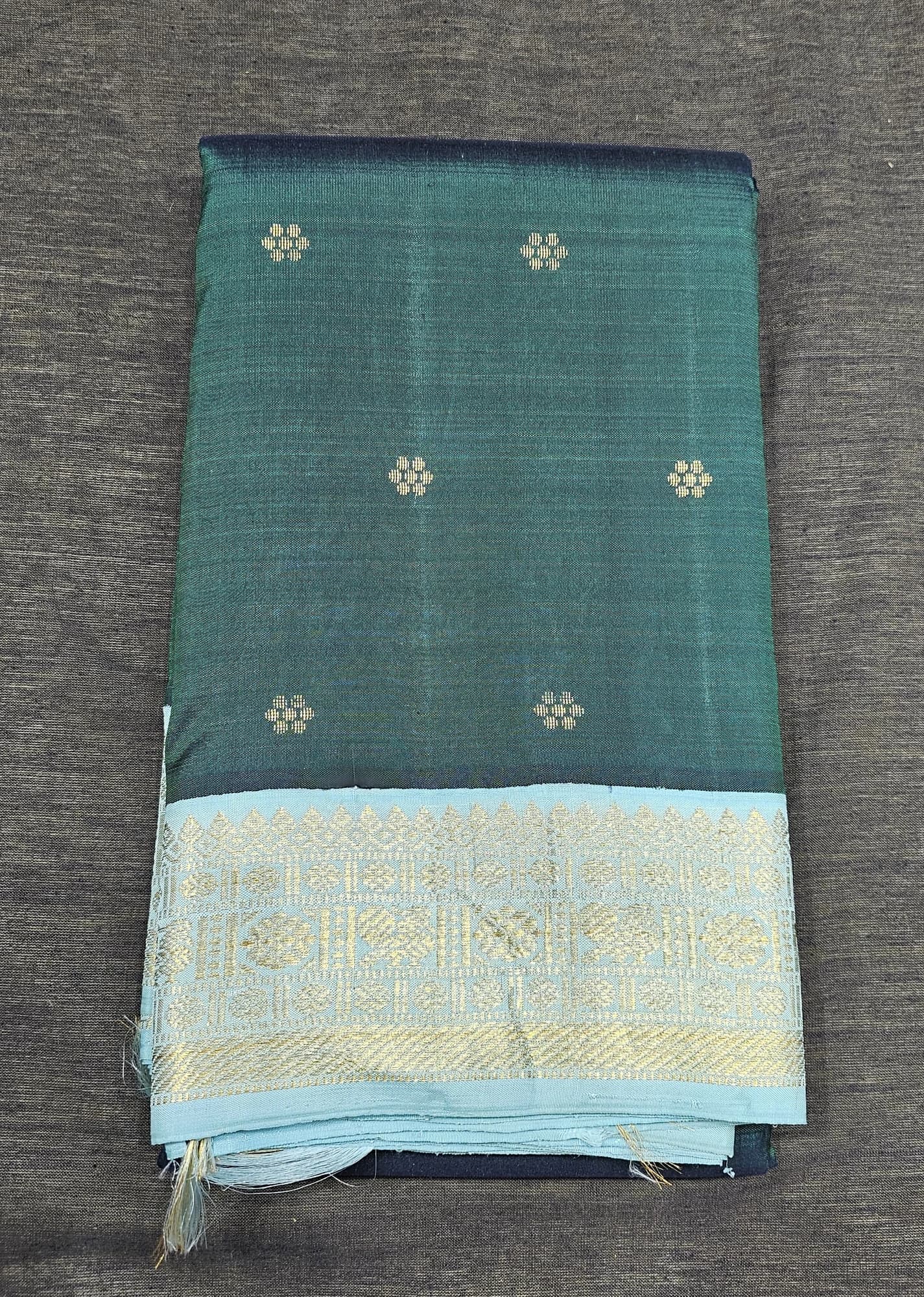 Green with Blue | Kanchipuram Silk Saree | Arangetram | SV09