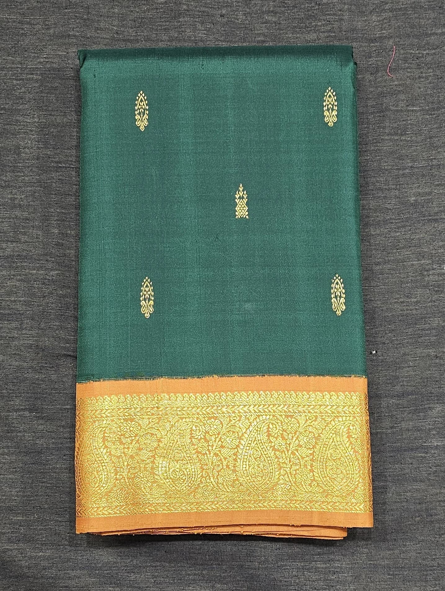 Green with Mustard | Kanchipuram Silk Saree | Arangetram | VED2