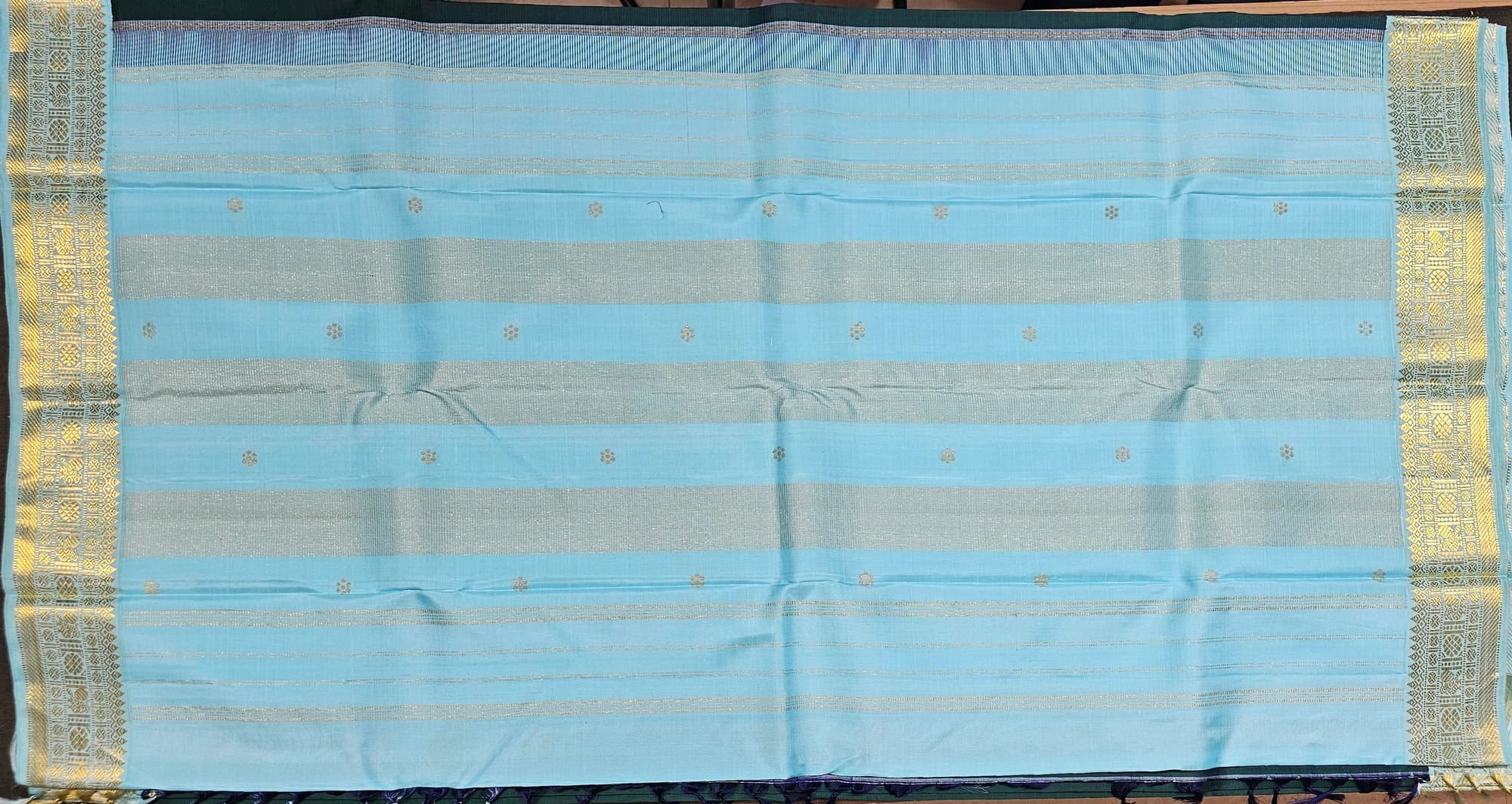 Green with Blue | Kanchipuram Silk Saree | Arangetram | SV09