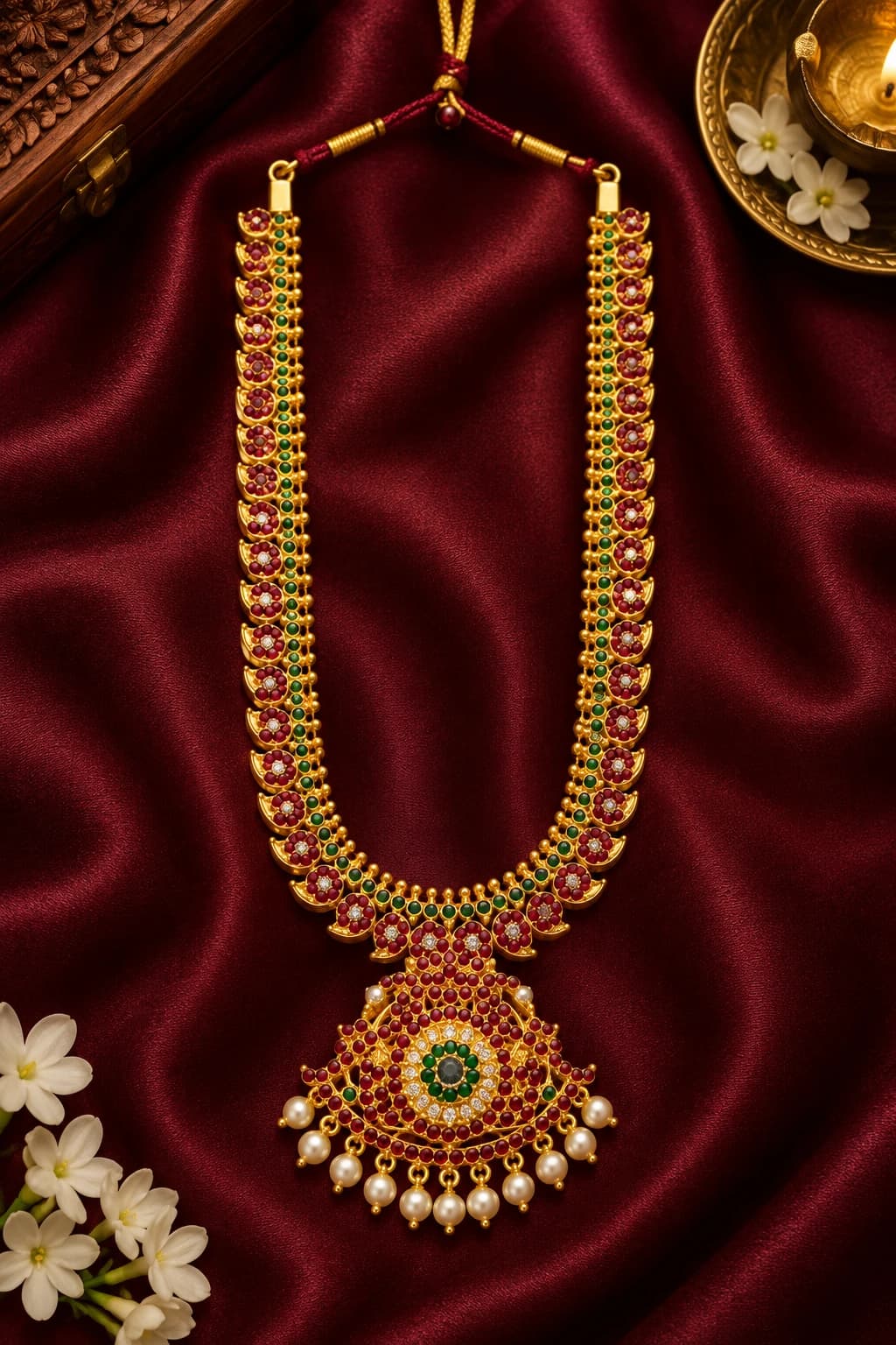 3MM Mango Pathakam Haram | Imitation Jewellery for Classical Dance