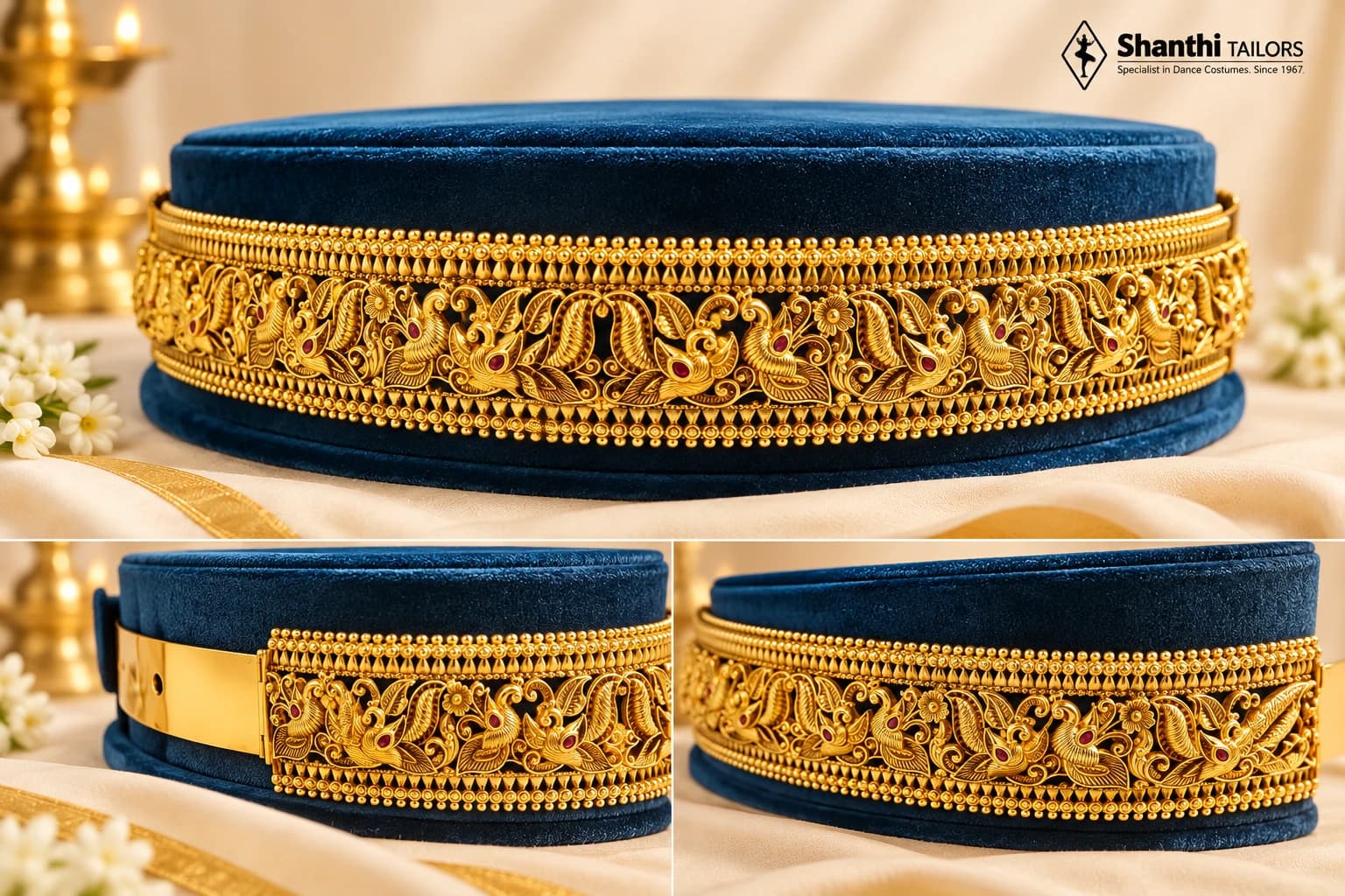 Flower Hip Belt | Antique Copper Jewellery | NAV670