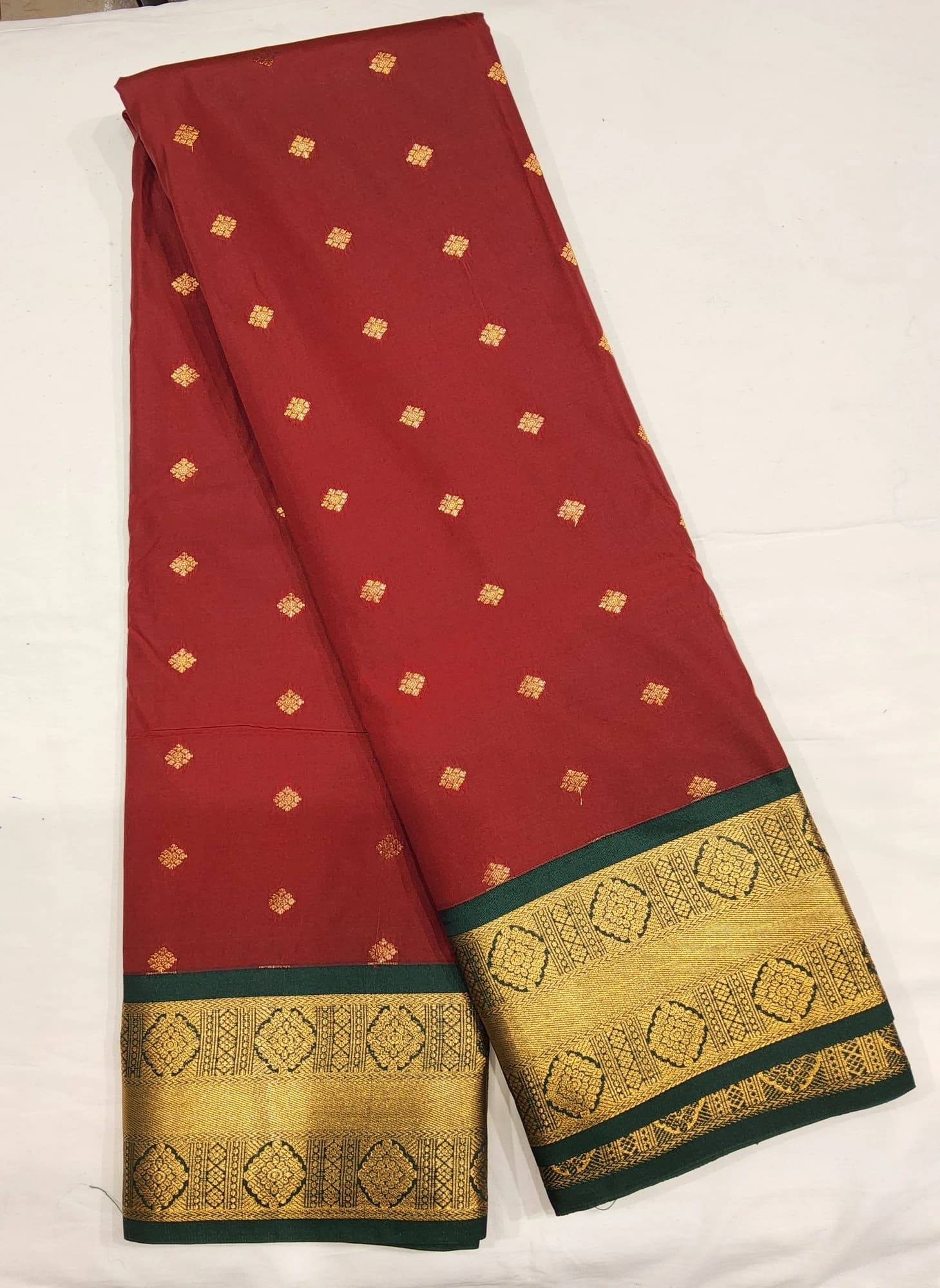 Maroon w Green | Margam Saree