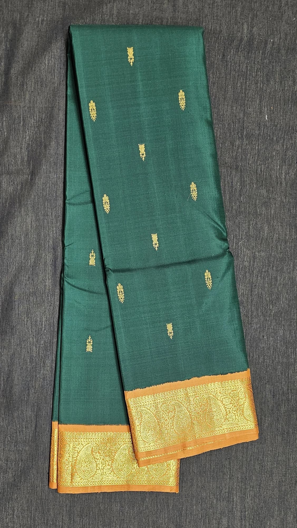 Green with Mustard | Kanchipuram Silk Saree | Arangetram | VED2