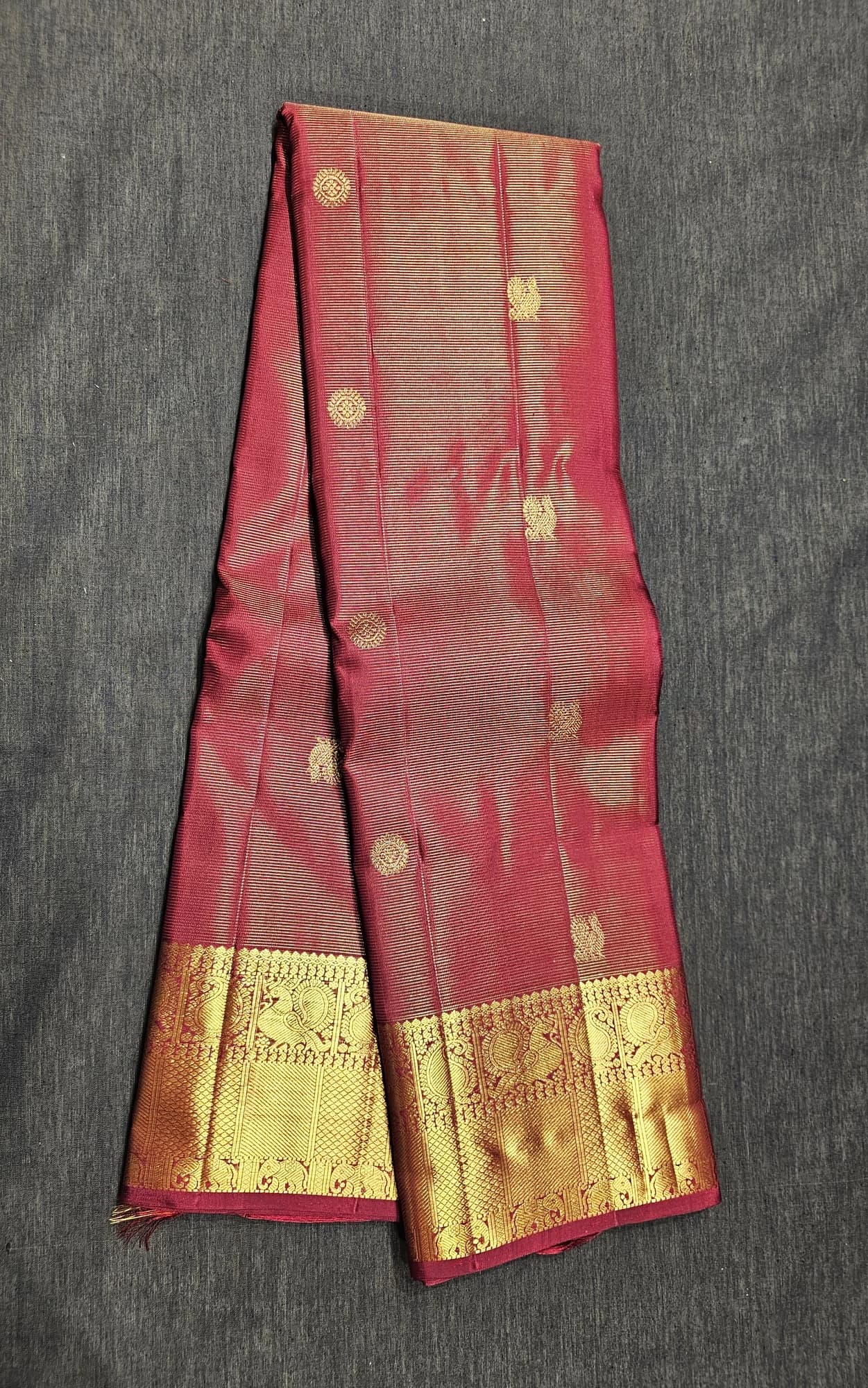 Maroon Self | Kanchipuram Silk Saree | SESS93