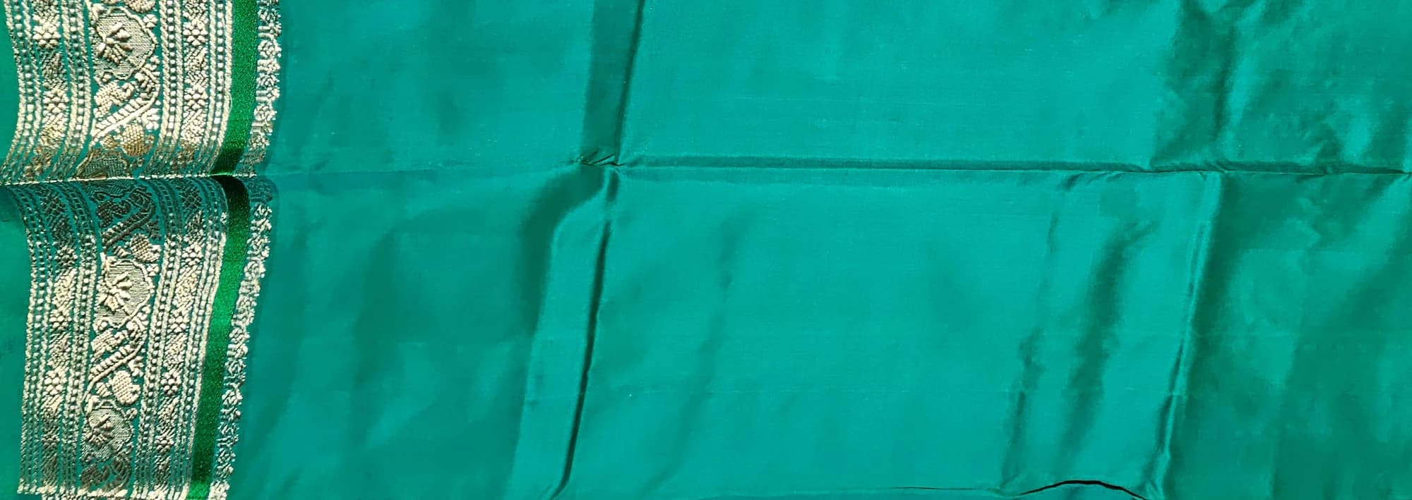 Orange w Green | Dharmavaram Silk Saree