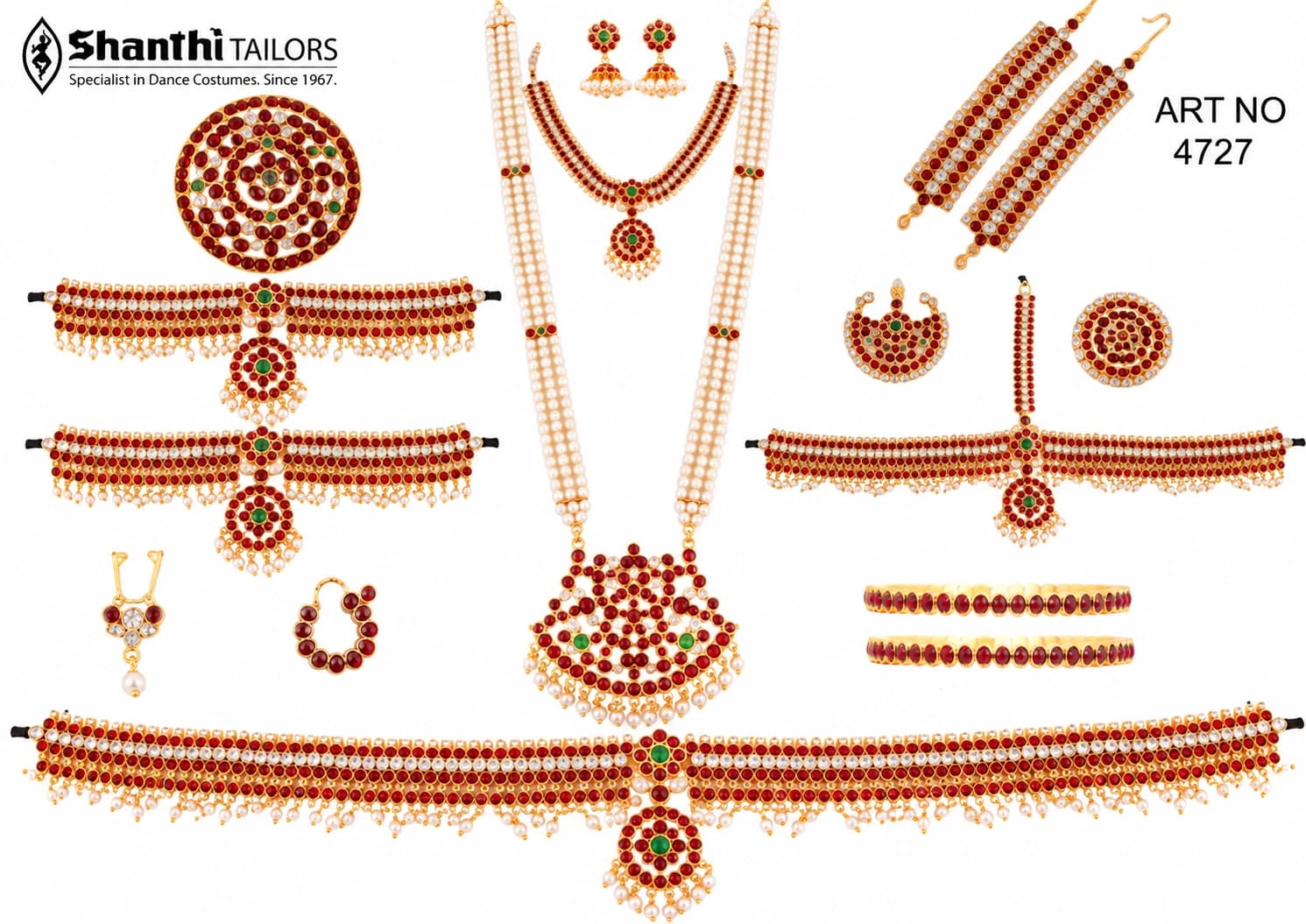 Soundarya Full set jewellery | Imitation Dance Jewellery | ART 4727