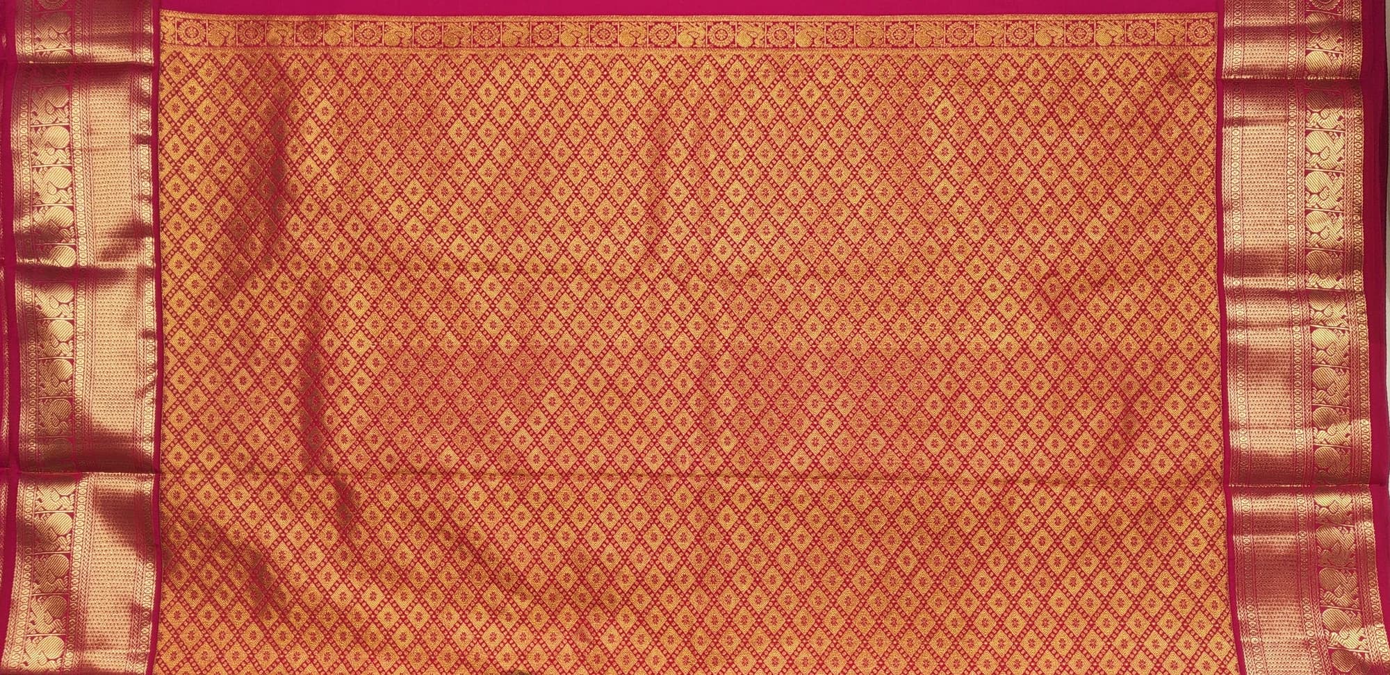 Dark Green w Pink | Margam Saree