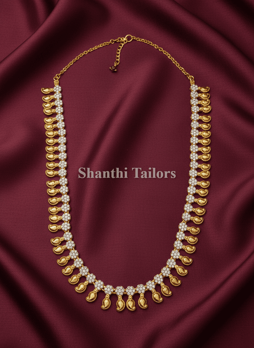 7 Stone Mango Haram | Imitation Jewellery | Classical Dance Necklace
