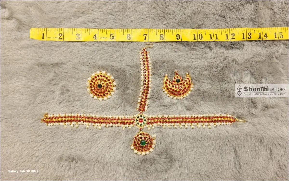 MARGAM FULL SET WITH PEARL FOR BHARATNATYAM AND KUCHUPUDI Jewellery set