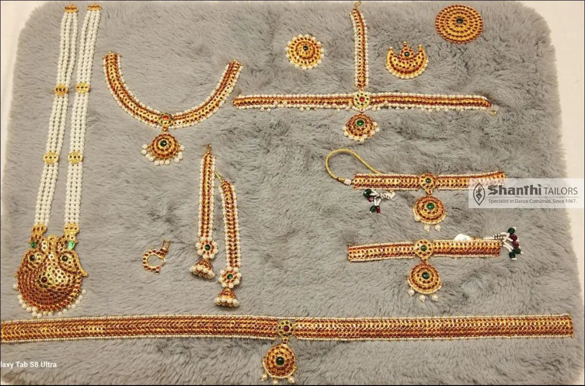 MARGAM FULL SET WITH PEARL FOR BHARATNATYAM AND KUCHUPUDI Jewellery set