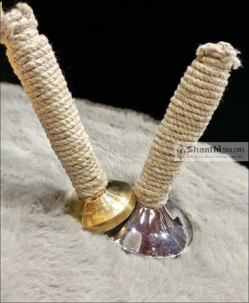 Nattuvangam Set: Cymbals and 3 core books for learning Bharatanatyam rhythm.