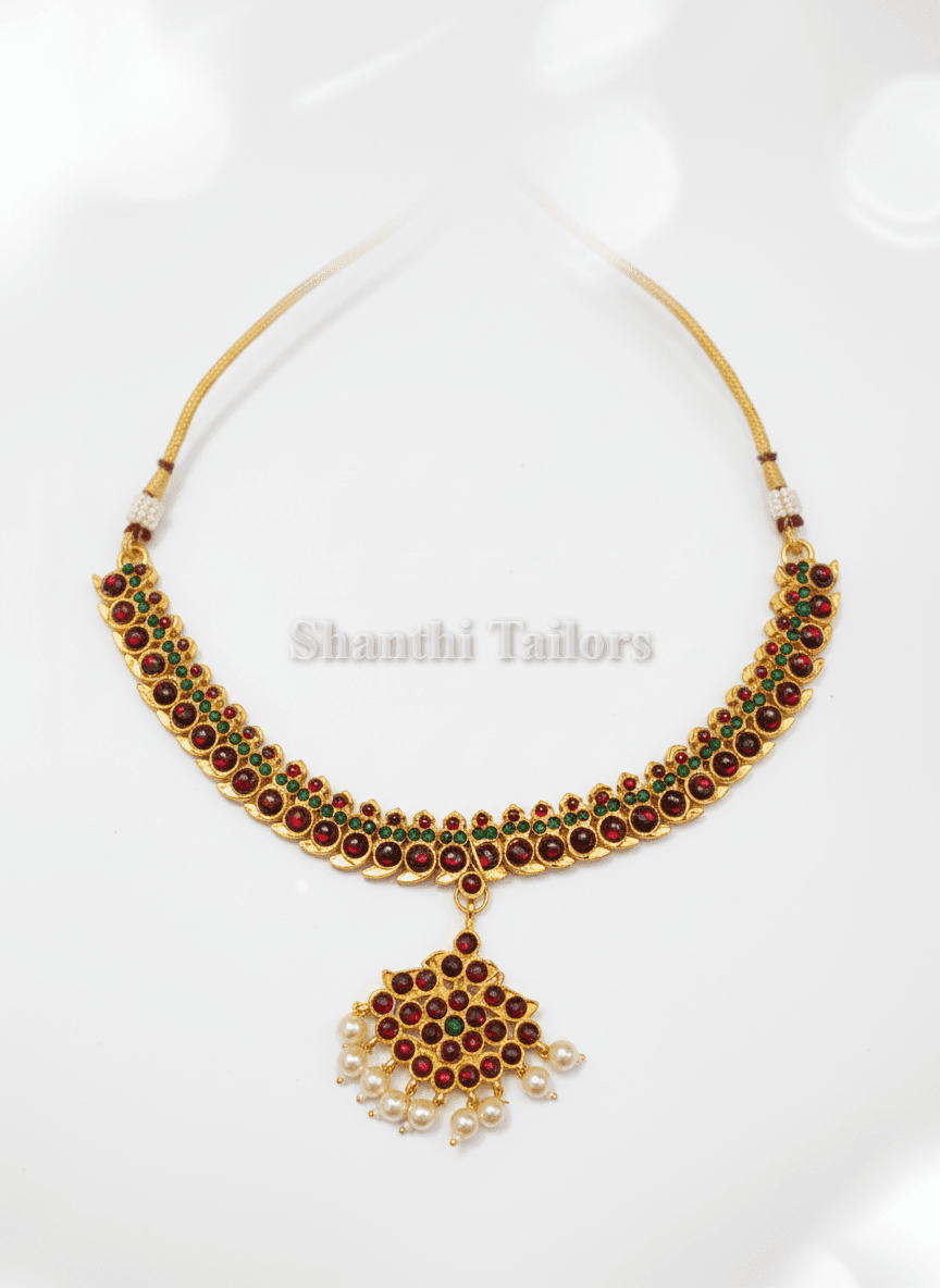 Manga Short Necklace | Imitation Jewellery | Bhraathanatyam