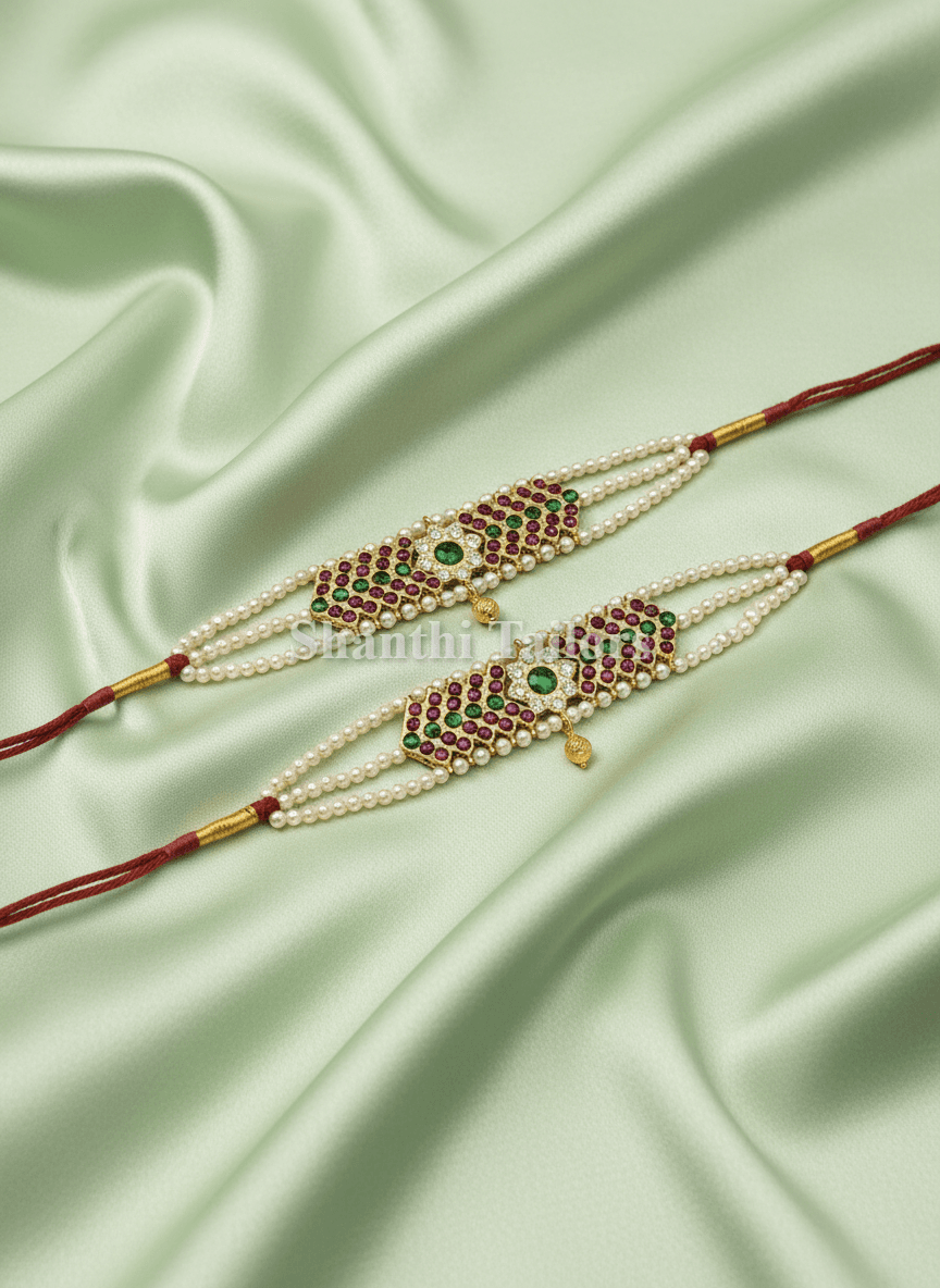 V - Type Vanki | Upper Armlet | Original Temple Jewellery | TJSKN23