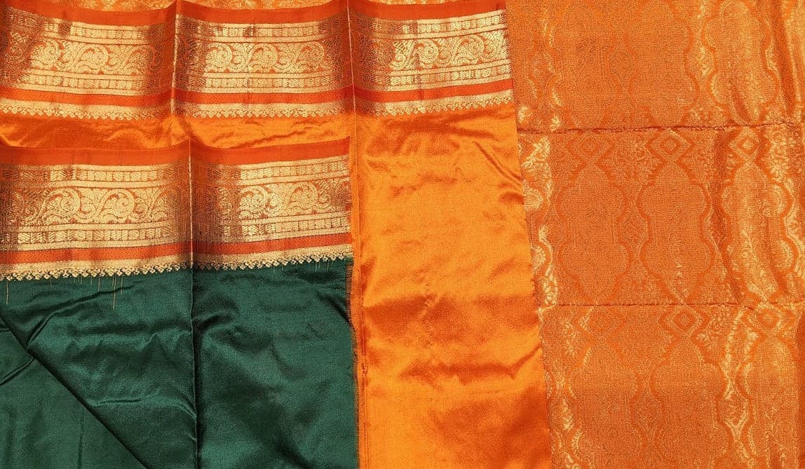 Dharmavaram Silk Saree: Forest Green for Bharatanatyam Dance