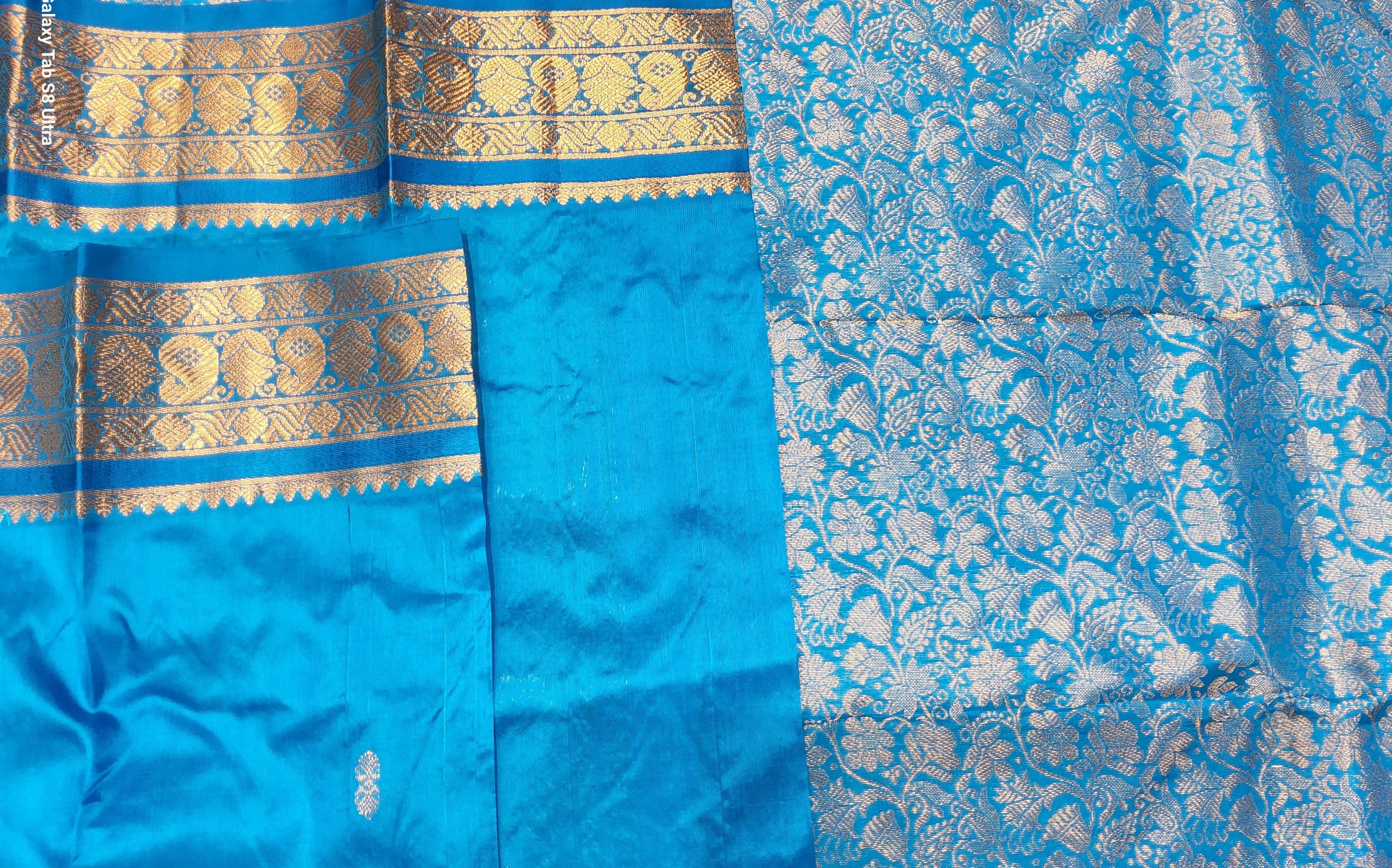 Ramar Blue Dharmavaram Silk Saree for Bharatanatyam Arangetram