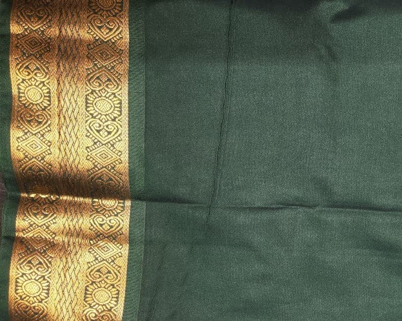 Bharatanatyam Dress: White & Green Margam Saree for Arangetram