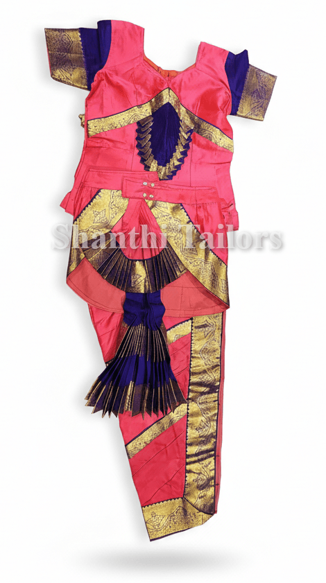 Lotus Pink with Purple | Readymade  Pant costume | Bharatnatyam