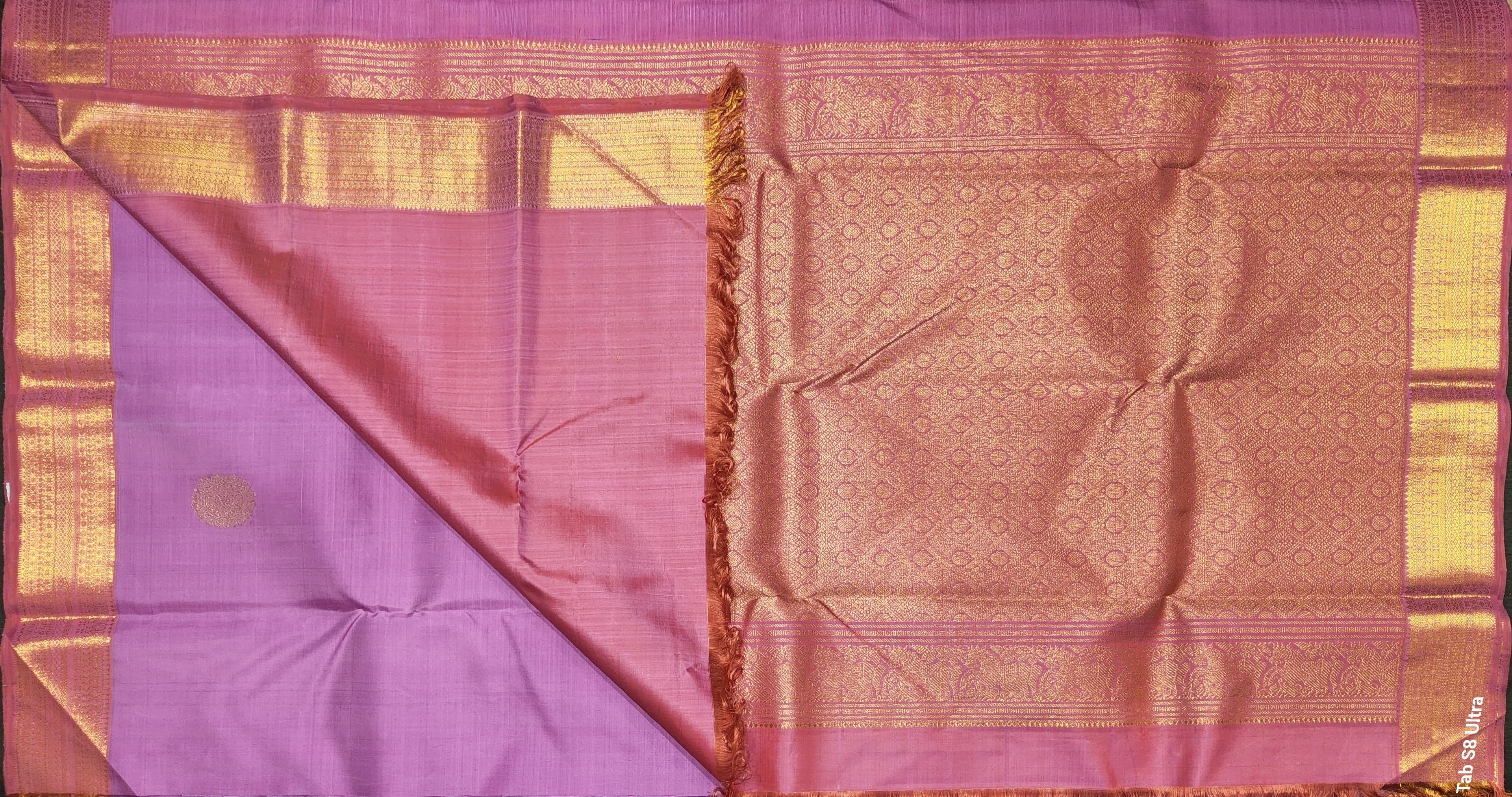 Bharatanatyam Arangetram Kanchipuram Silk Saree | Lavender Zari