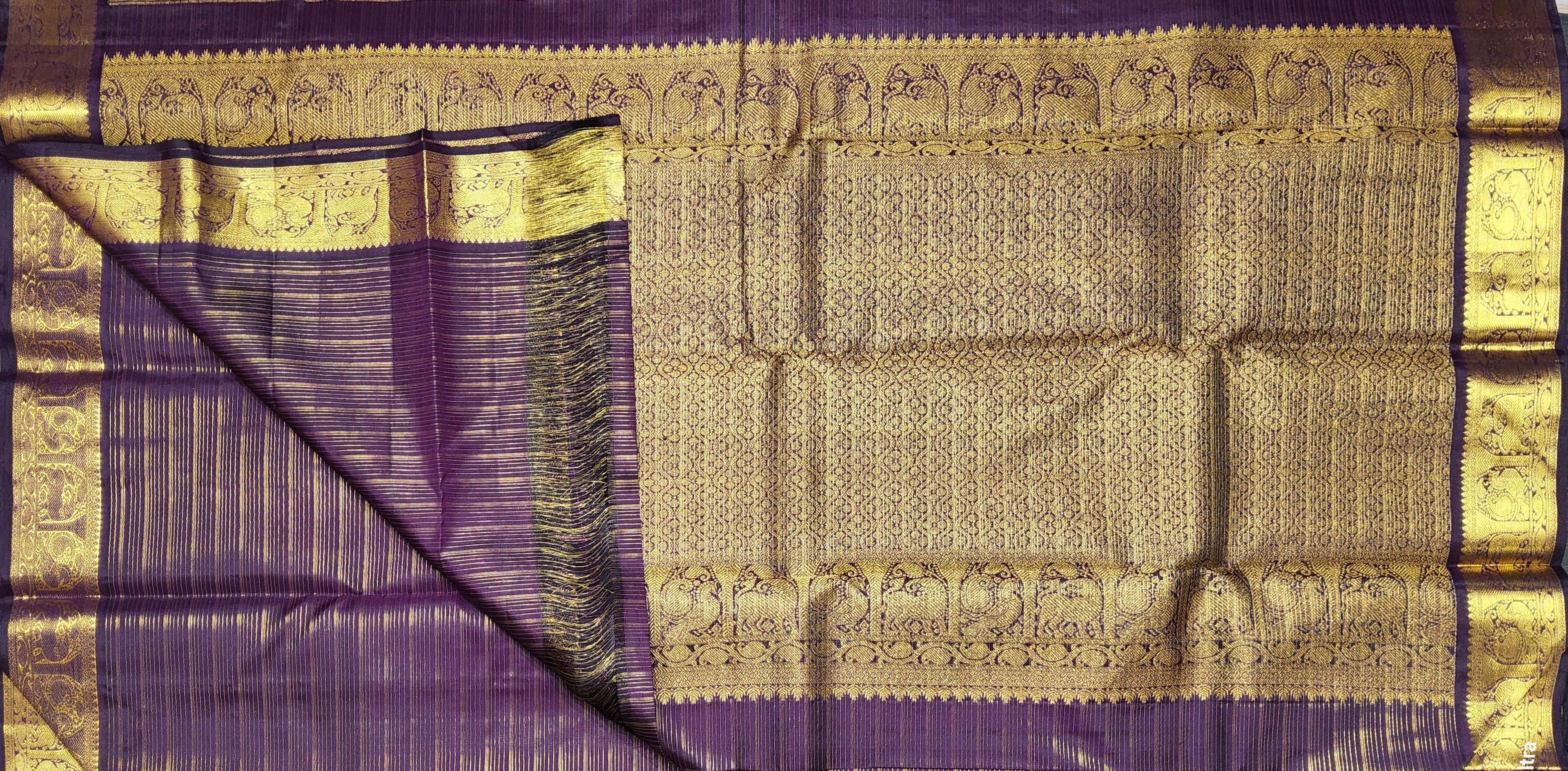 Dharmavaram pattu sarees Kanchipuram authentic silk saree gold zari border, Arangetram use.