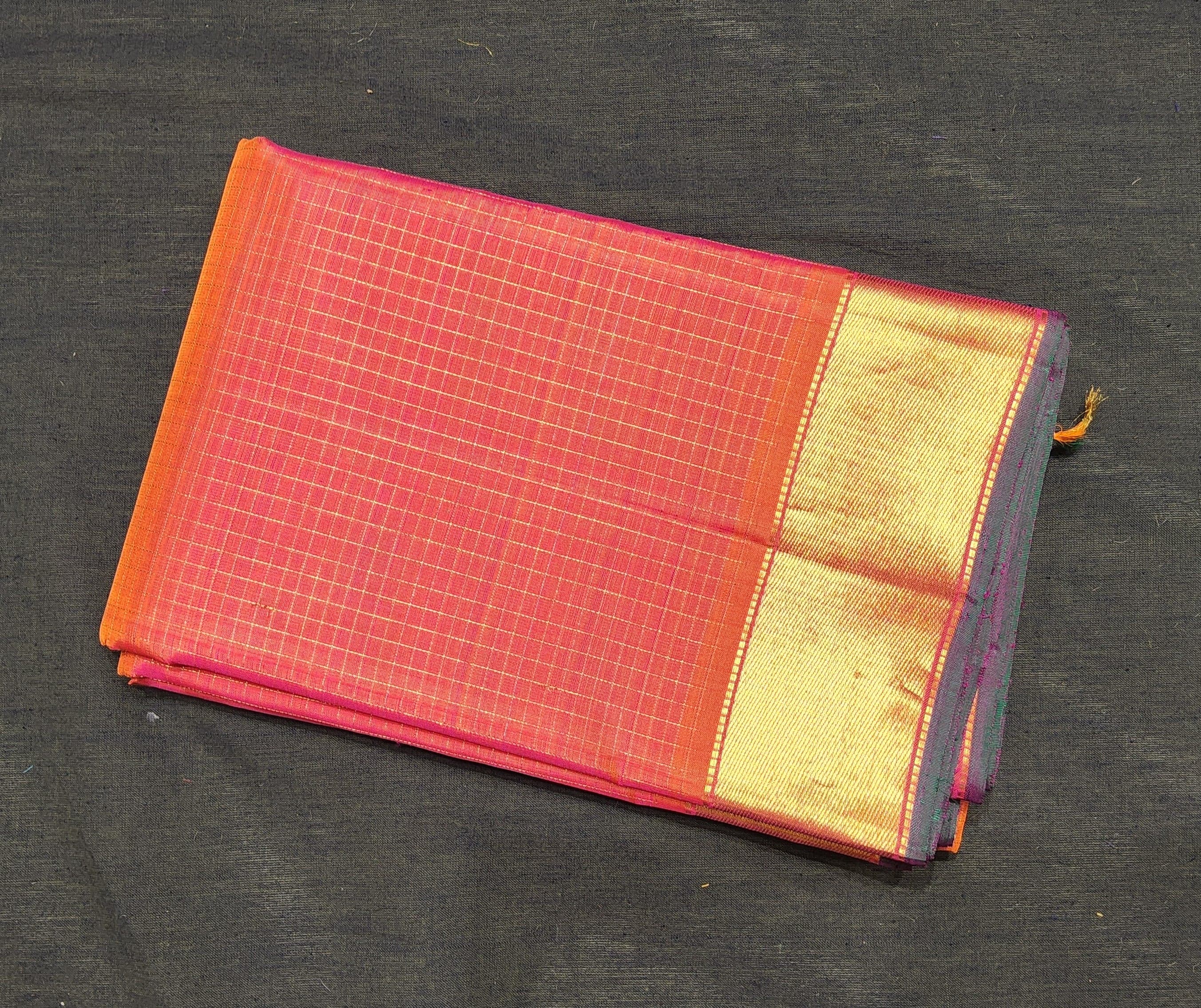Bharatanatyam Arangetram Kanchipuram Silk Saree - Peach Gold