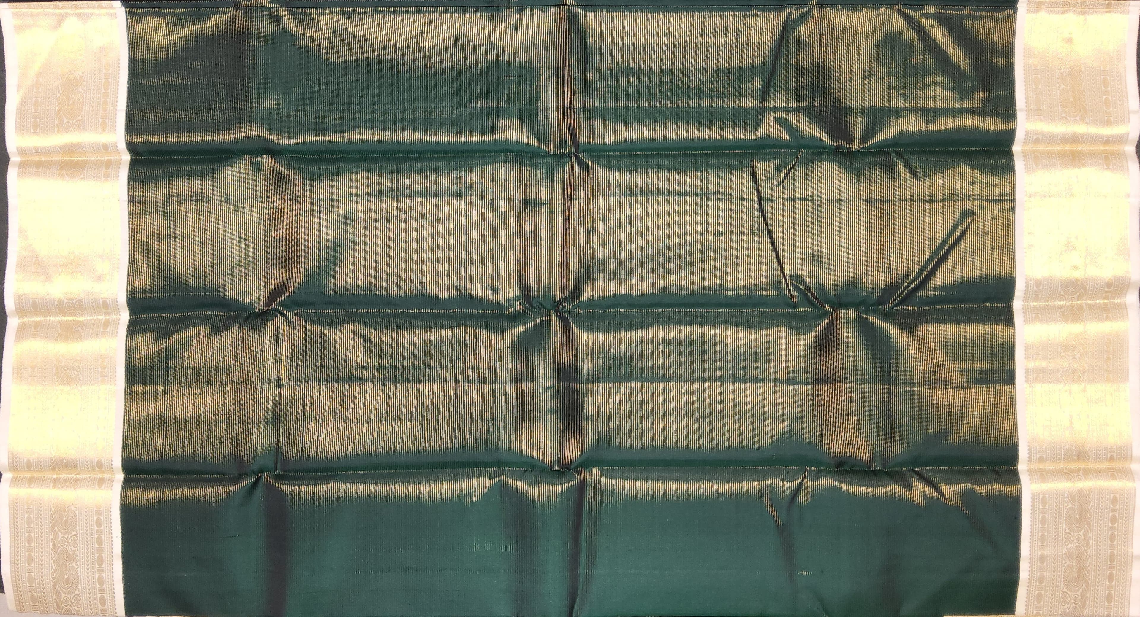 Bharatanatyam Arangetram Kanchipuram Silk Saree - Forest Green