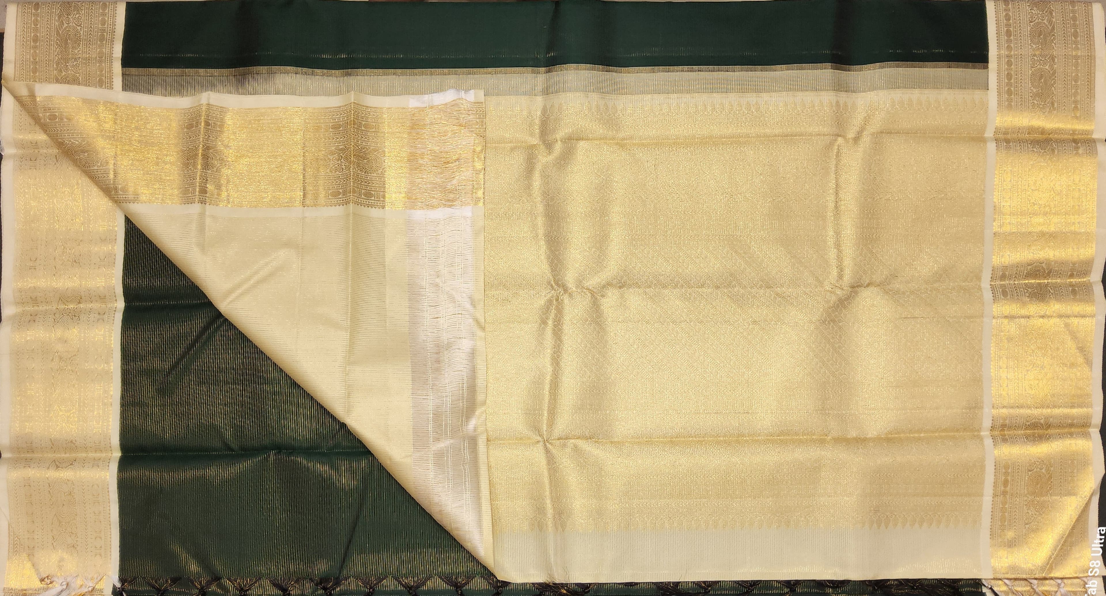 Bharatanatyam Arangetram Kanchipuram Silk Saree - Forest Green