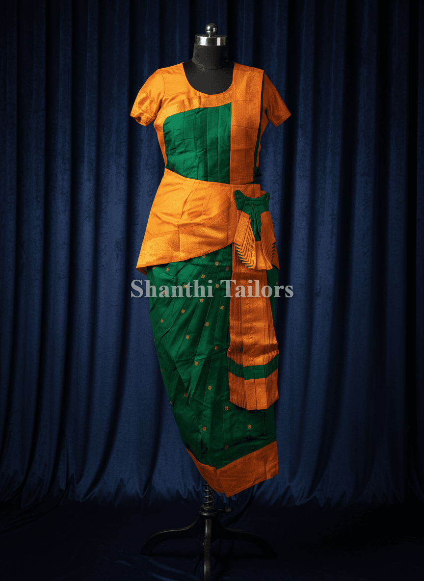 Green with Orange | Readymade  Pant costume | Bharatnatyam